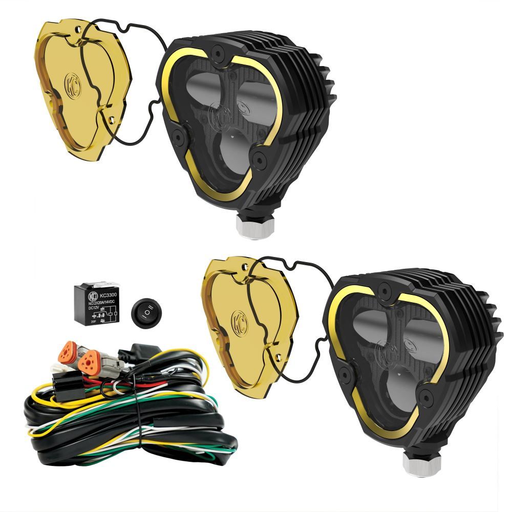 KC HiLites FLEX ERA 3 Dual Mode SAE Fog LED Light Pods | 2-Light Master Kit