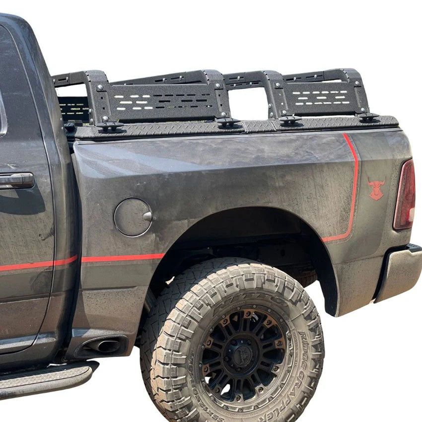 THORAX BED RACK SYSTEM- FITS DIAMOND BACK COVERS 2010-2018 RAM 1500/2500/3500 Front View