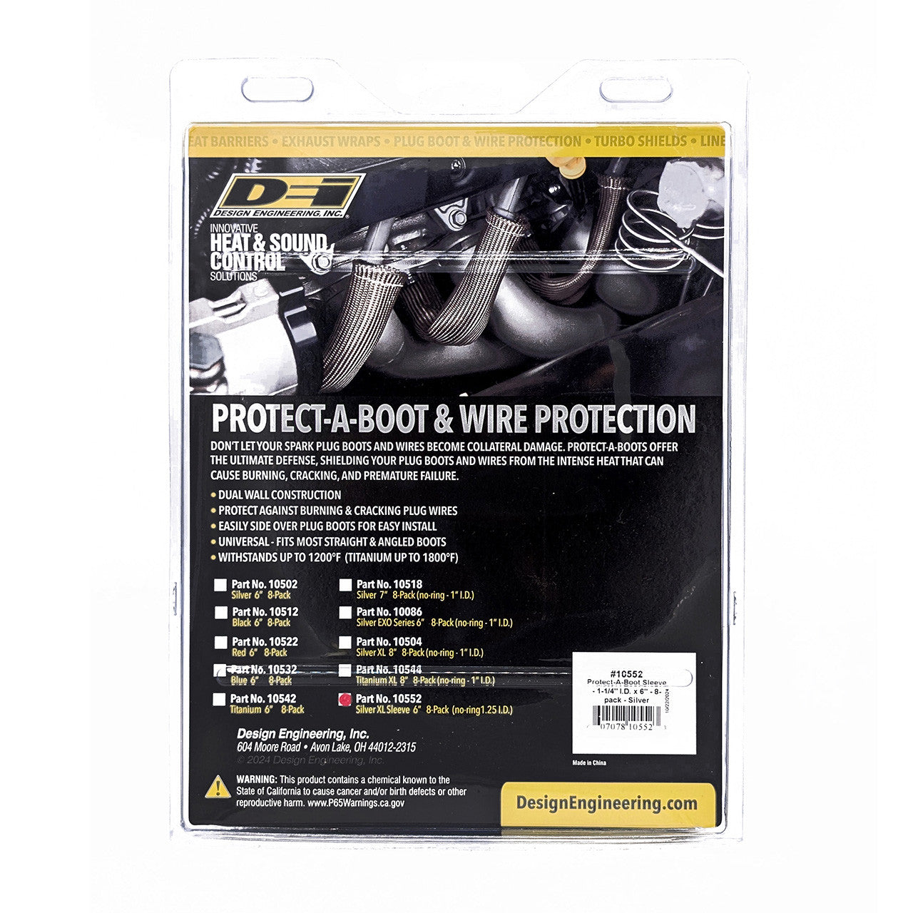 Protect-A-Boot™ Ringless Sleeve - 6" Silver 8-Pack Front View