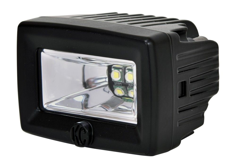 KC HiLites 2" C-Series C2 LED - Single Light - 20W Flood Beam Front View