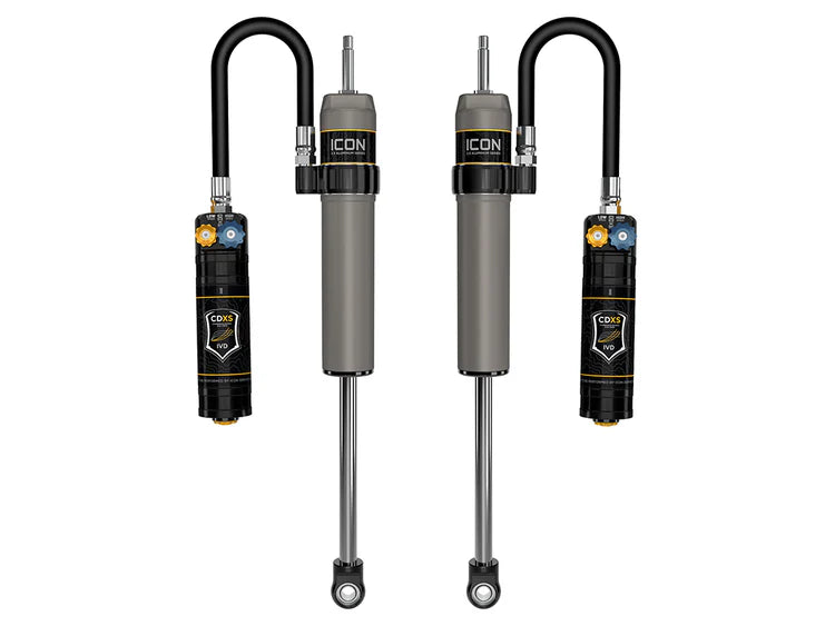 ICON 2025 Toyota 4Runner, 0-3” Lift, Rear, V.S. 2.5 Aluminum Series Shock Absorbers, Remote Reservoir w/ CDXS, Pair