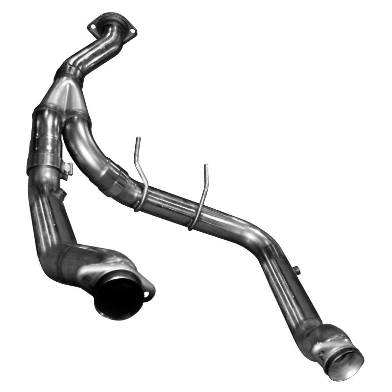 3" SS Comp. Only Turbo Down Y-Pipe. 2011-2014 F150 EcoBoost Front View