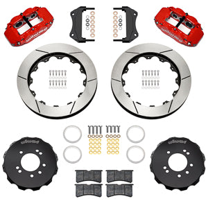 Forged Narrow Superlite 6R Big Brake Front Brake Kit RED (Hat) 240SX | 300ZX | Skyline R32 | 17" Wheel Diameter Minimum