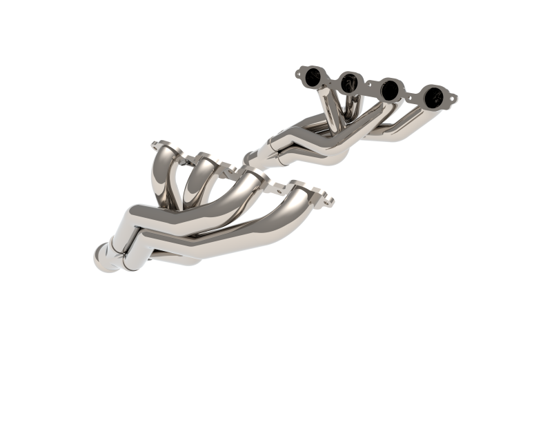 1-3/4" Stainless Headers & Ultra-GREEN Catted Y-Pipe. 2019-2020 GM Truck 5.3L. Front View