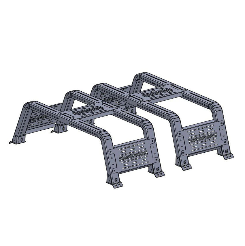 THORAX BED RACK SYSTEM- FITS DIAMOND BACK COVERS 2005-2023 TACOMA Front View