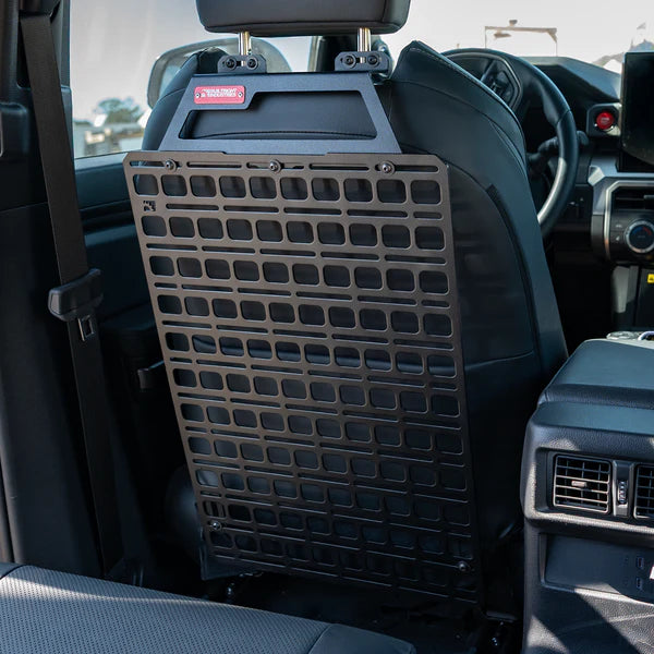 Seat Back Tech Plate MOLLE Kit Mounted View Black