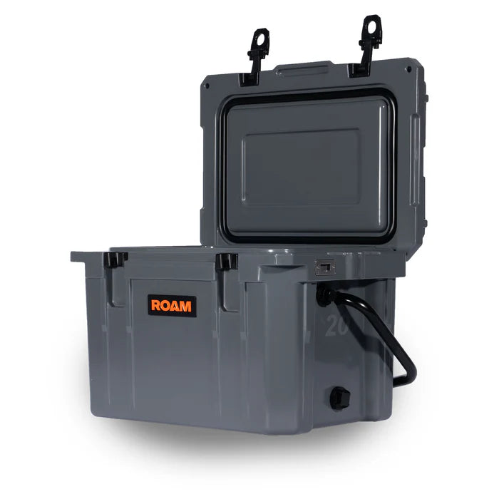 20QT Rugged Cooler Side View Grey