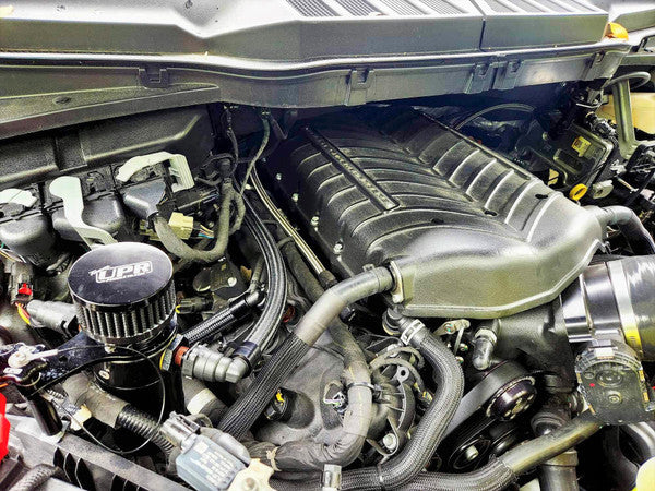 21-24 F150 5.0 Breather Tank, Plug-N-Play Front View