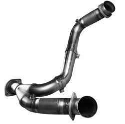3" SS Comp. Only Y-Pipe. 2007-2008 GM Truck 4.8L/5.3L/6.0L. Connects to OEM. Front View