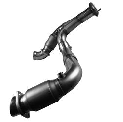 1-3/4" Header and GREEN Connection Kit. 2007-2008 GM 1500 Series 4.8L/5.3L/6.0L Front View