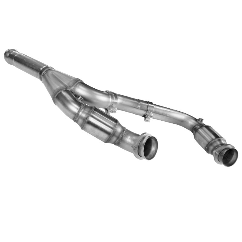 3" Stainless Catted Y-Pipe. 2014-2019 GM Truck / 2015-2020 SUV 5.3L. Front View