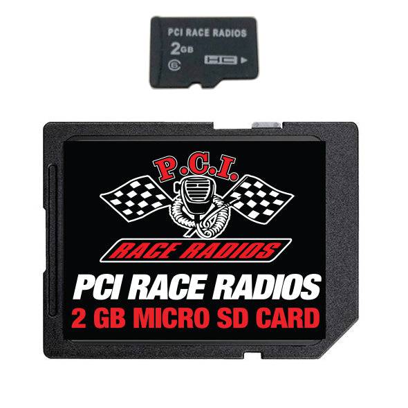 PCI Micro SD 2GB Card and Adapter Front View