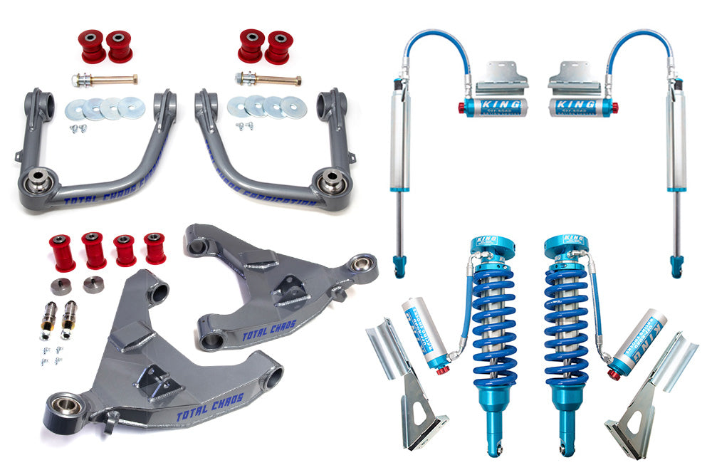 MID TRAVEL LIFT KIT W/ FRONT & REAR 2.5 INCH DIAMETER ADJUSTABLE KING SHOCKS - 2ND GEN TACOMA