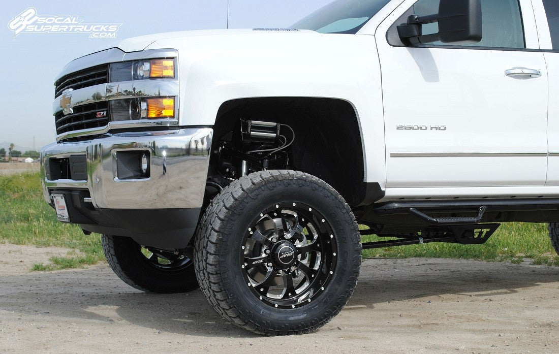 CST 11-19 GM 2500 / 3500 6-8″ Stage 8 Suspension System (Dual Shocks w/ Ball Joint UCA’s) Front View