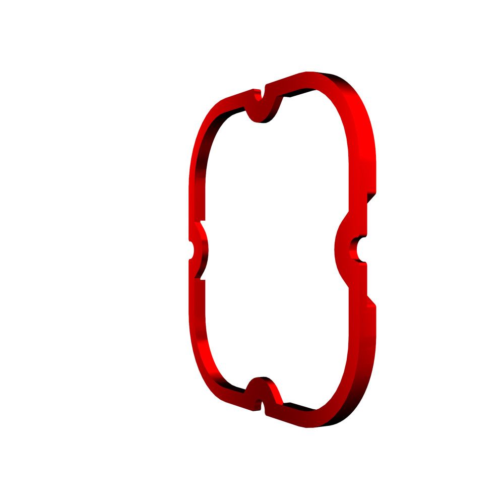 KC HiLites FLEX ERA 4 | 1-Bezel Ring - ED Coated – Red Front View