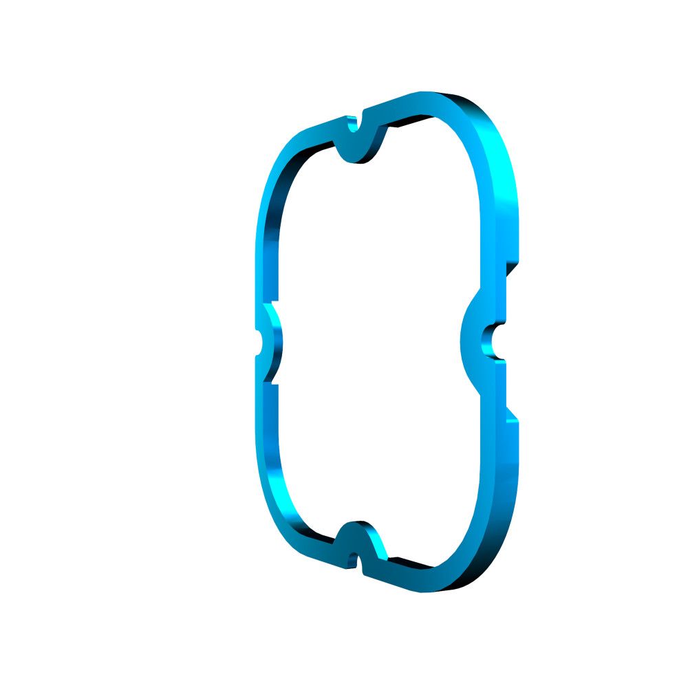 KC HiLites FLEX ERA 4 | 1-Bezel Ring - ED Coated – Blue Front View