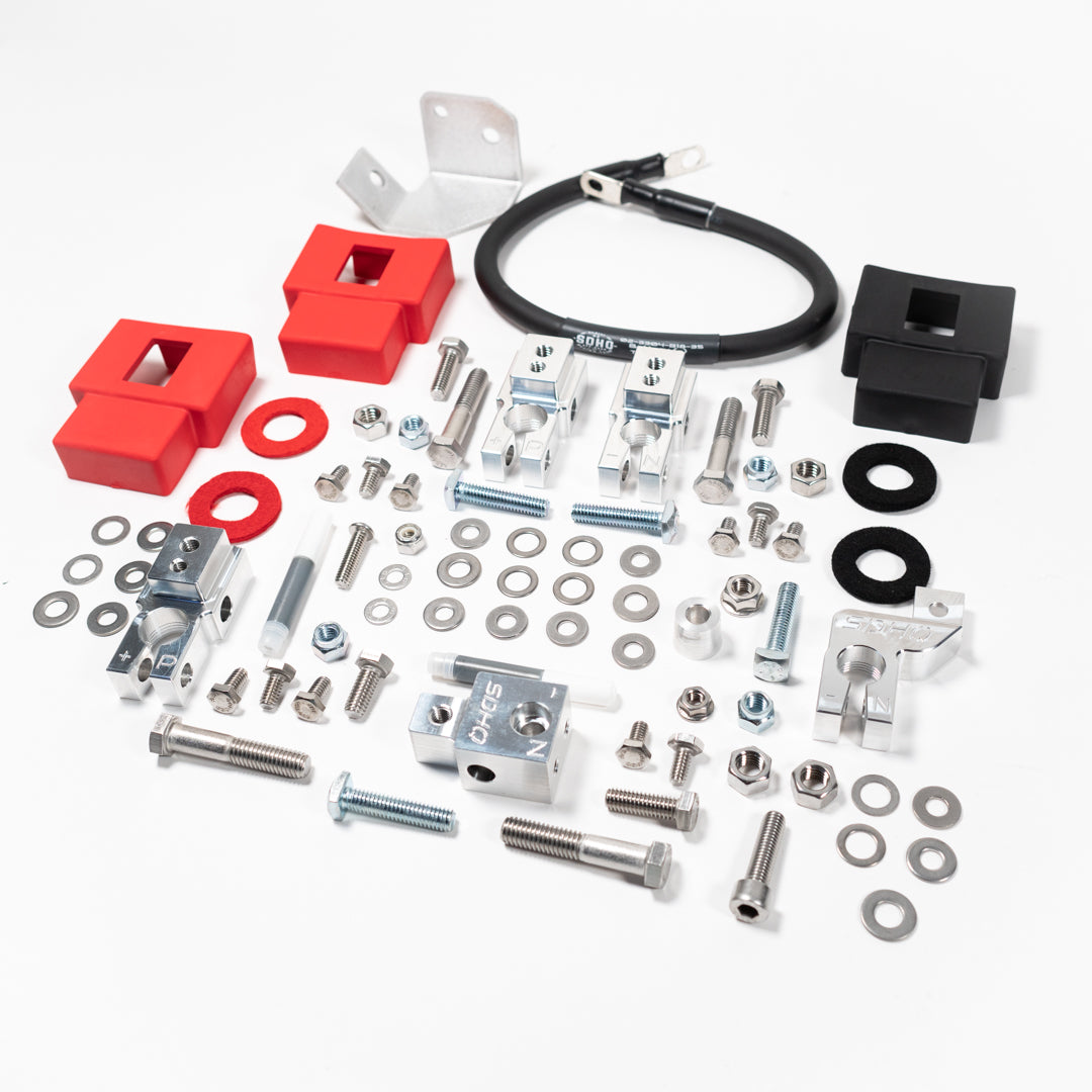 '19-23 RAM 2500/3500 Complete Billet Battery Terminal and Distribution Kit parts