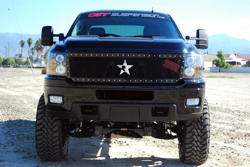 CST 11-19 GM 2500 / 3500 8-10″ Stage 5 Suspension System (w/ Soft-Ride Leafs & Uniball UCA’s) Front View