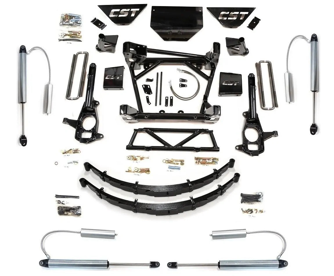 CST 11-19 GM 2500 / 3500 8-10″ Stage 5 Suspension System (w/ Soft-Ride Leafs & Ball Joint UCA’s) Front View