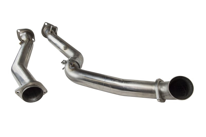 3" SS Competition Only OEM Connection Pipes 2006-2010 Jeep SRT8 6.1L Front View
