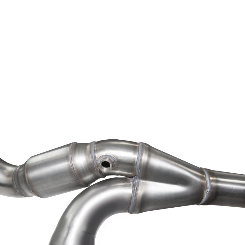 3" SS GREEN Catted Y-Pipe 2009-2018 Dodge/Ram 1500 5.7L Front View