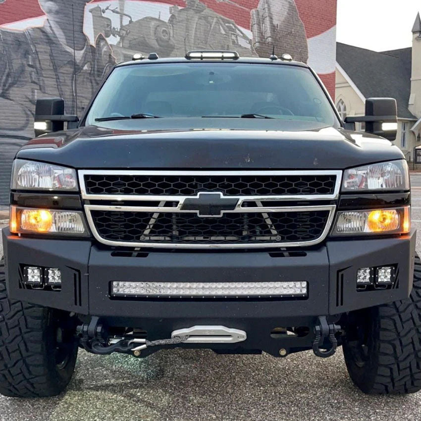 2003-2007 CHEVY SILVERADO 2500/3500 OCTANE FRONT WINCH BUMPER Front View