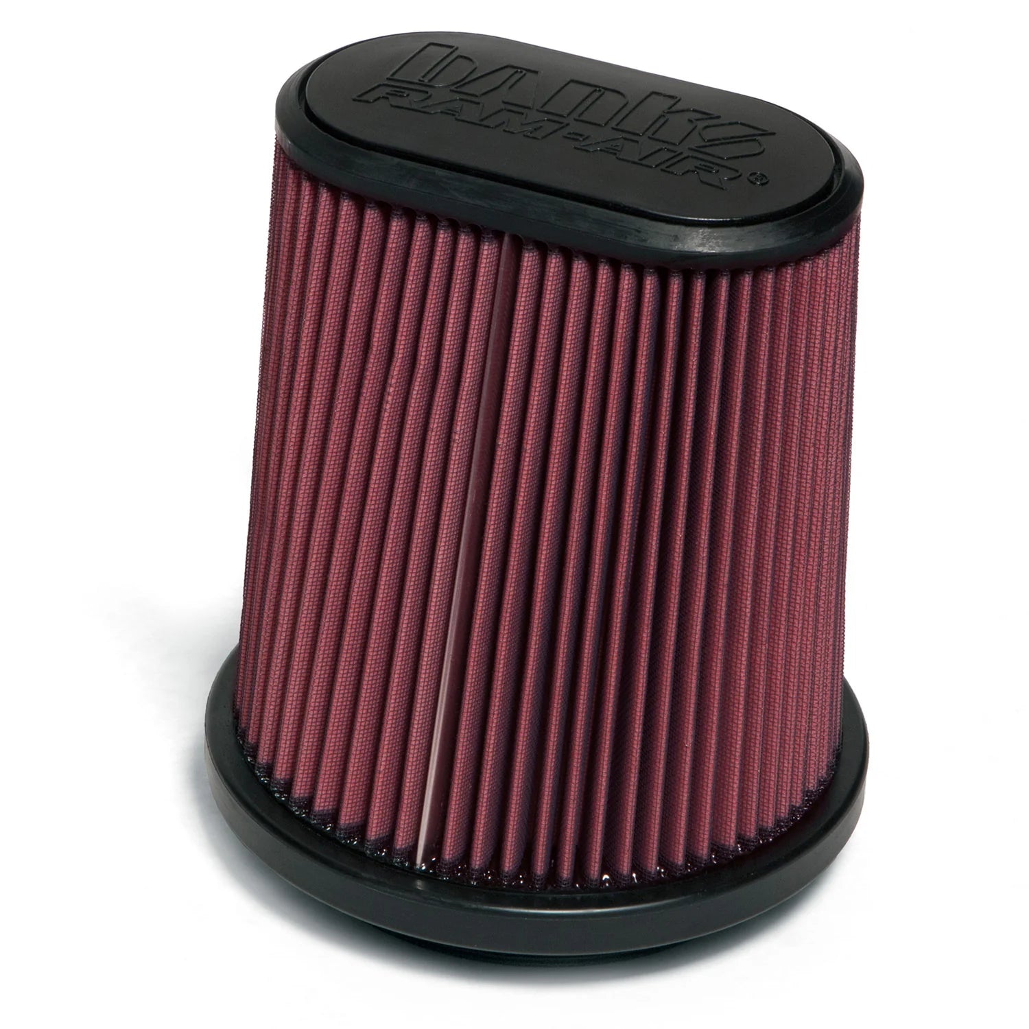 Banks Ram-Air® Big-Ass Oiled or Dry Filter, Cold Air Intake System Front View Red