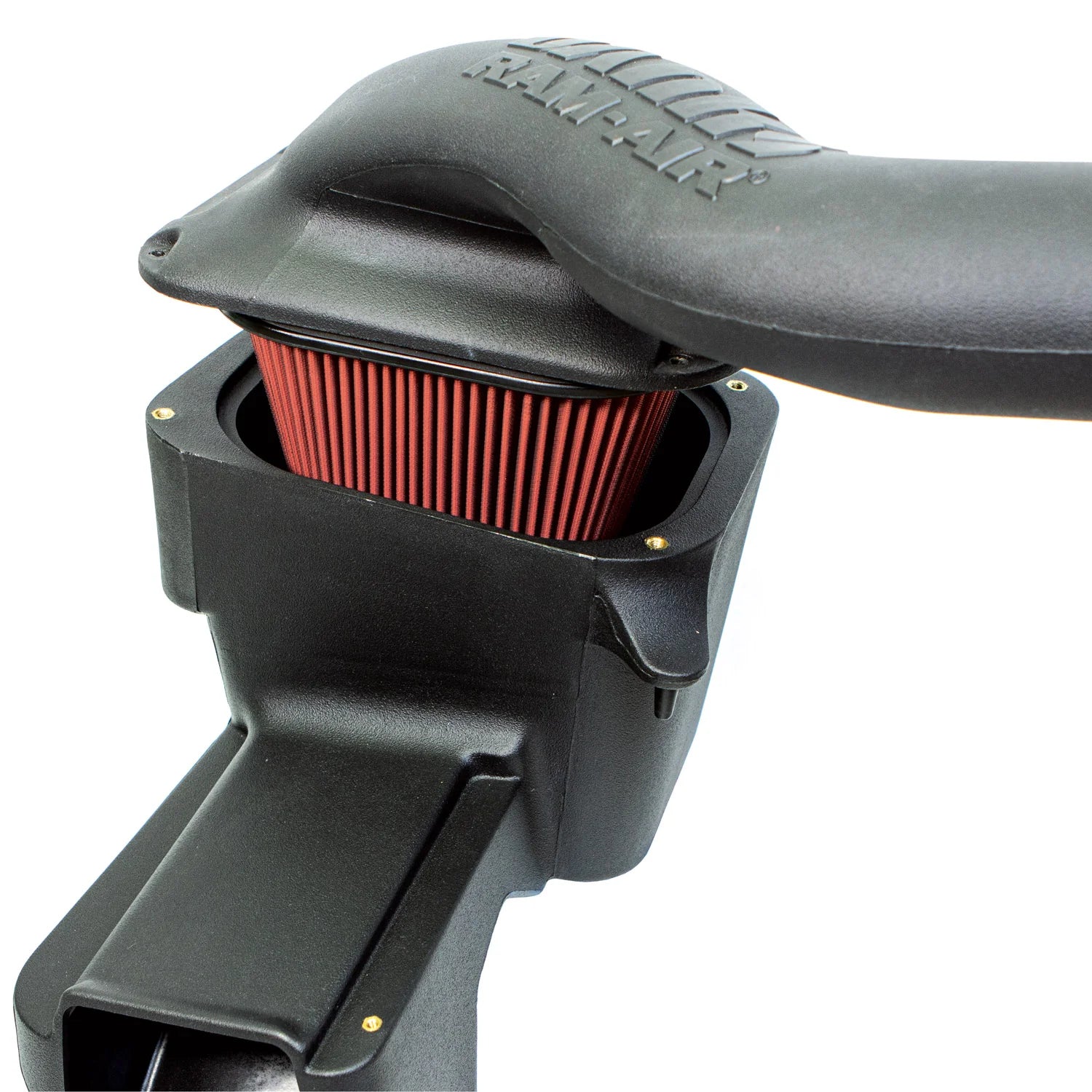 Ram-Air® Oiled or Dry Filter, Cold Air Intake System Front View Red