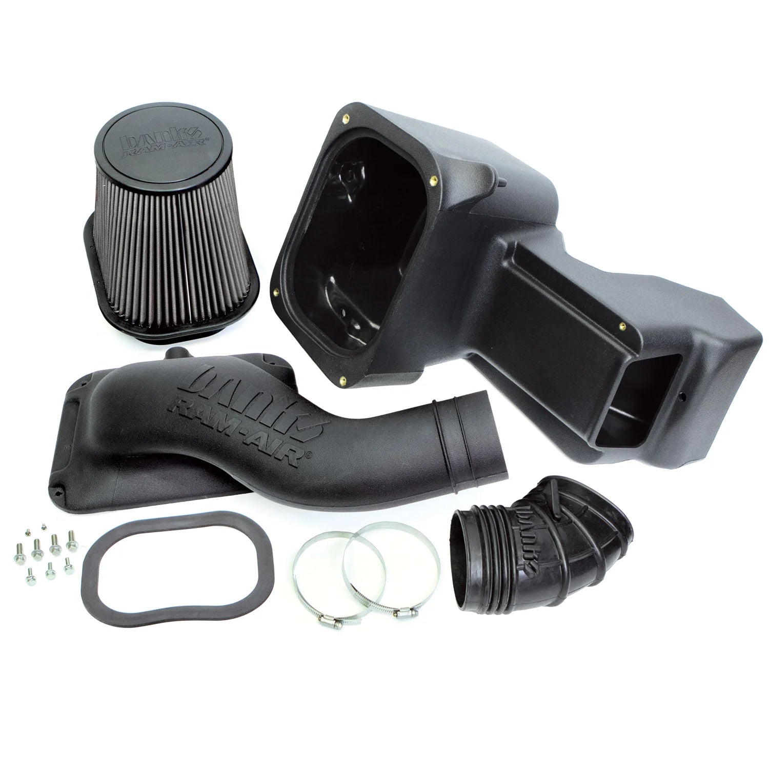 Ram-Air® Oiled or Dry Filter, Cold Air Intake System Front View Grey