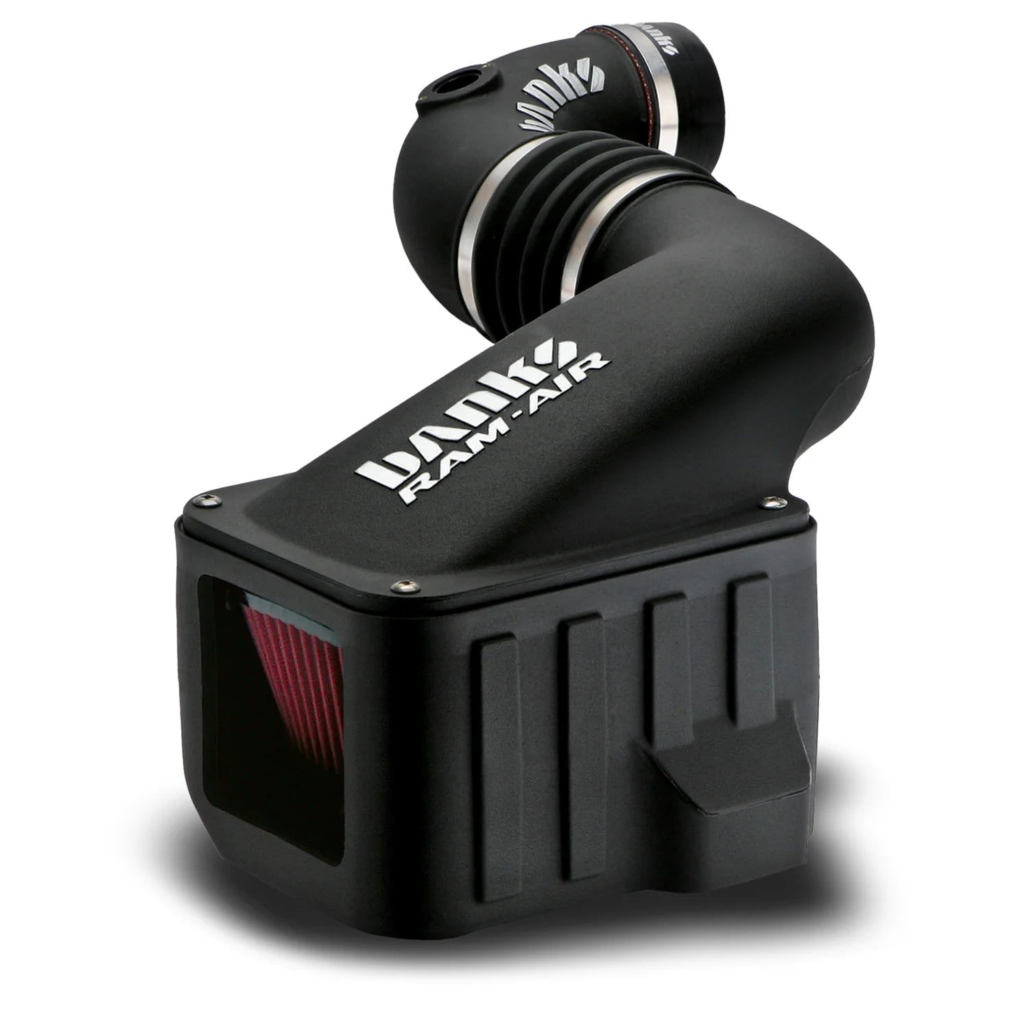 Banks Ram-Air® Oiled or Dry Filter, Cold Air Intake System Front View Red