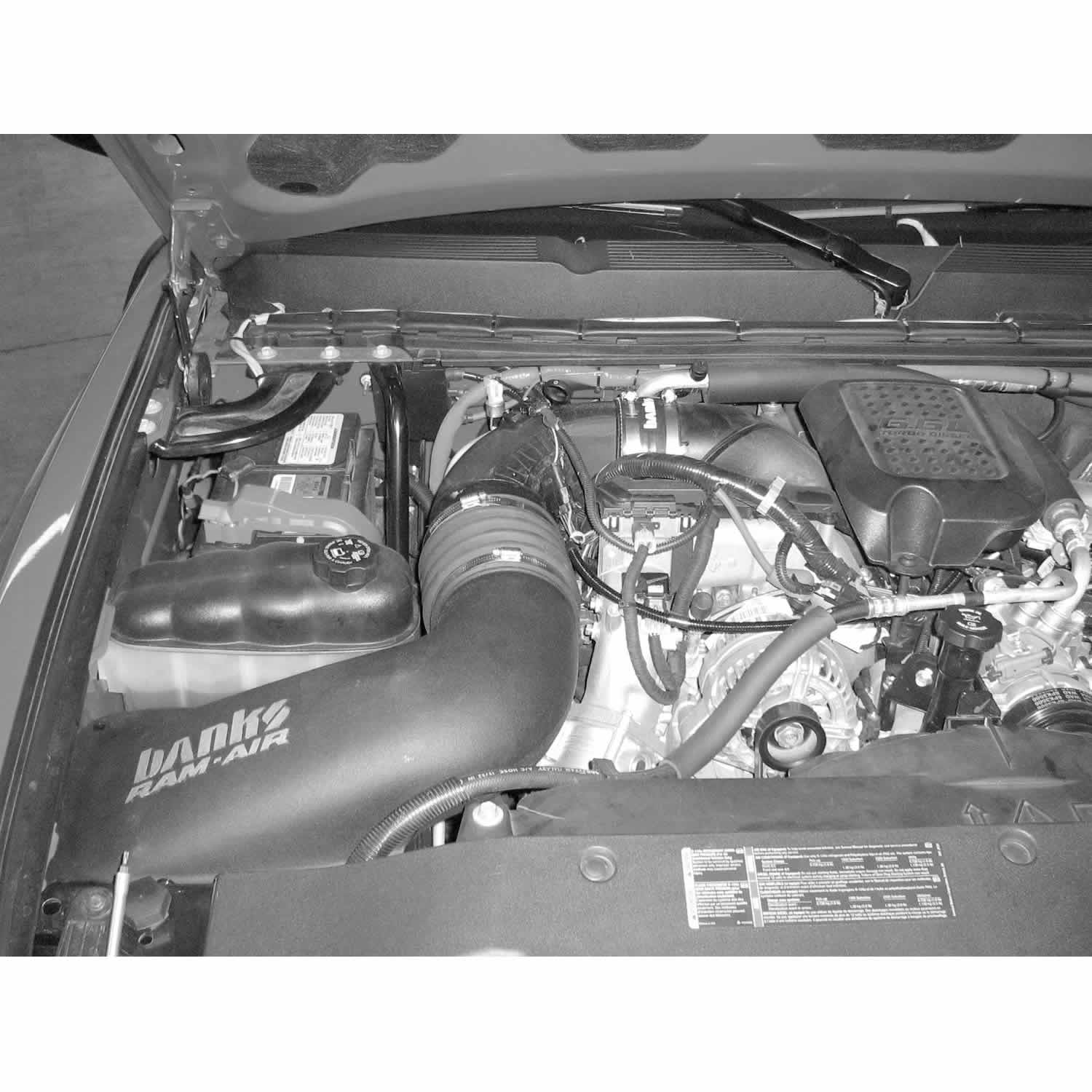 Banks Ram-Air® Oiled or Dry Filter, Cold Air Intake System Front View