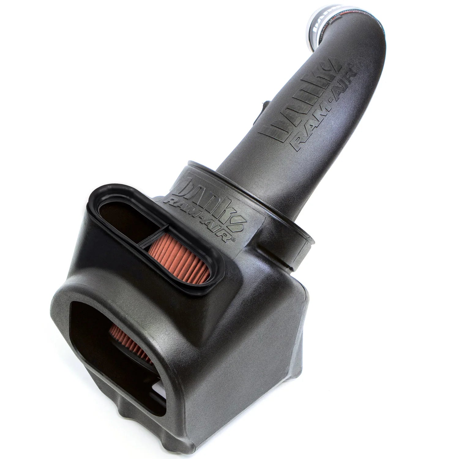 Banks Ram-Air® Big-Ass Oiled or Dry Filter, Cold Air Intake System Front View Red