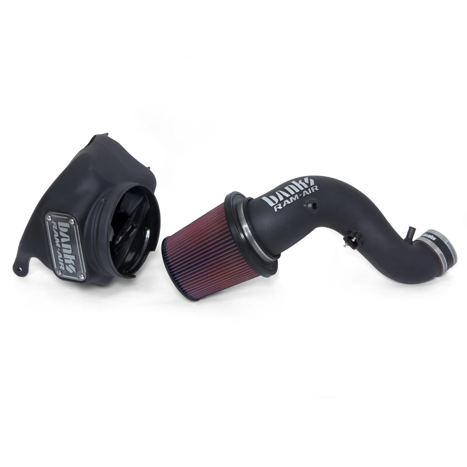 Ram-Air® Oiled or Dry Filter, Cold Air Intake System Front View Red