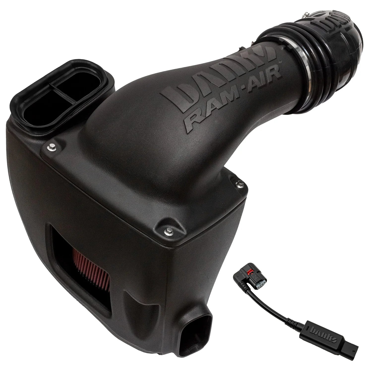 Banks Ram-Air® Cold Air Intake w/ Massive Oiled/Dry Filter, Super Tube, and Air Mass Control Module Front View