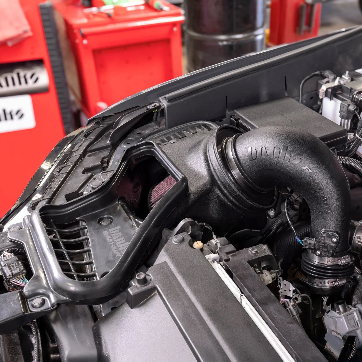 Ram-Air® Oiled or Dry Filter, Cold Air Intake System Front View