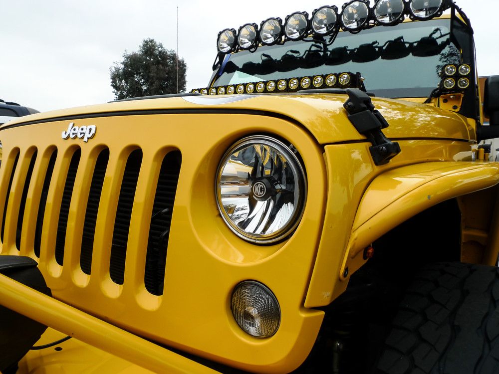 KC HiLites 7" Gravity® LED DOT Headlight | Driving Beam | Pair | 07-18 Jeep JK