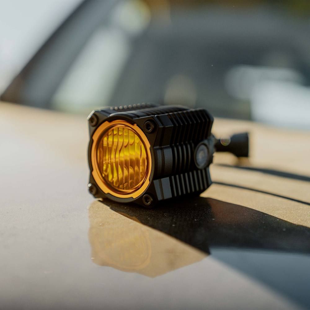 KC HiLites FLEX ERA 1 | Performance Yellow Spread Beam Lens Front View