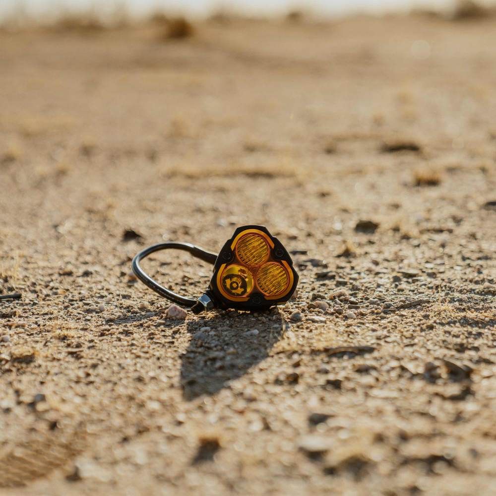 KC HiLites FLEX ERA 3 LED Light - Performance Yellow Combo Beam Lens Front View