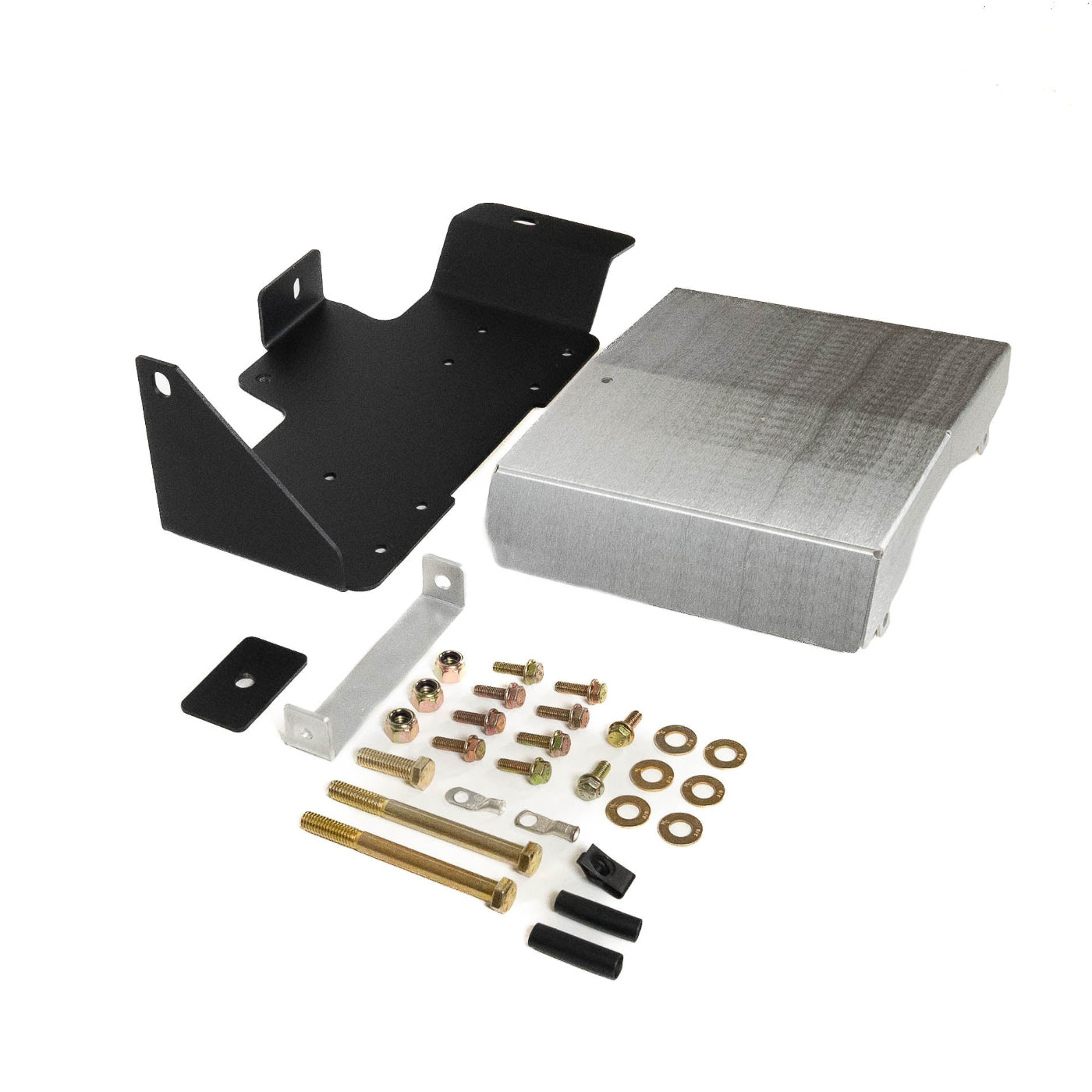 SDHQ Built 2025 4Runner ARB Twin Air Compressor Mount display of included parts and hardware