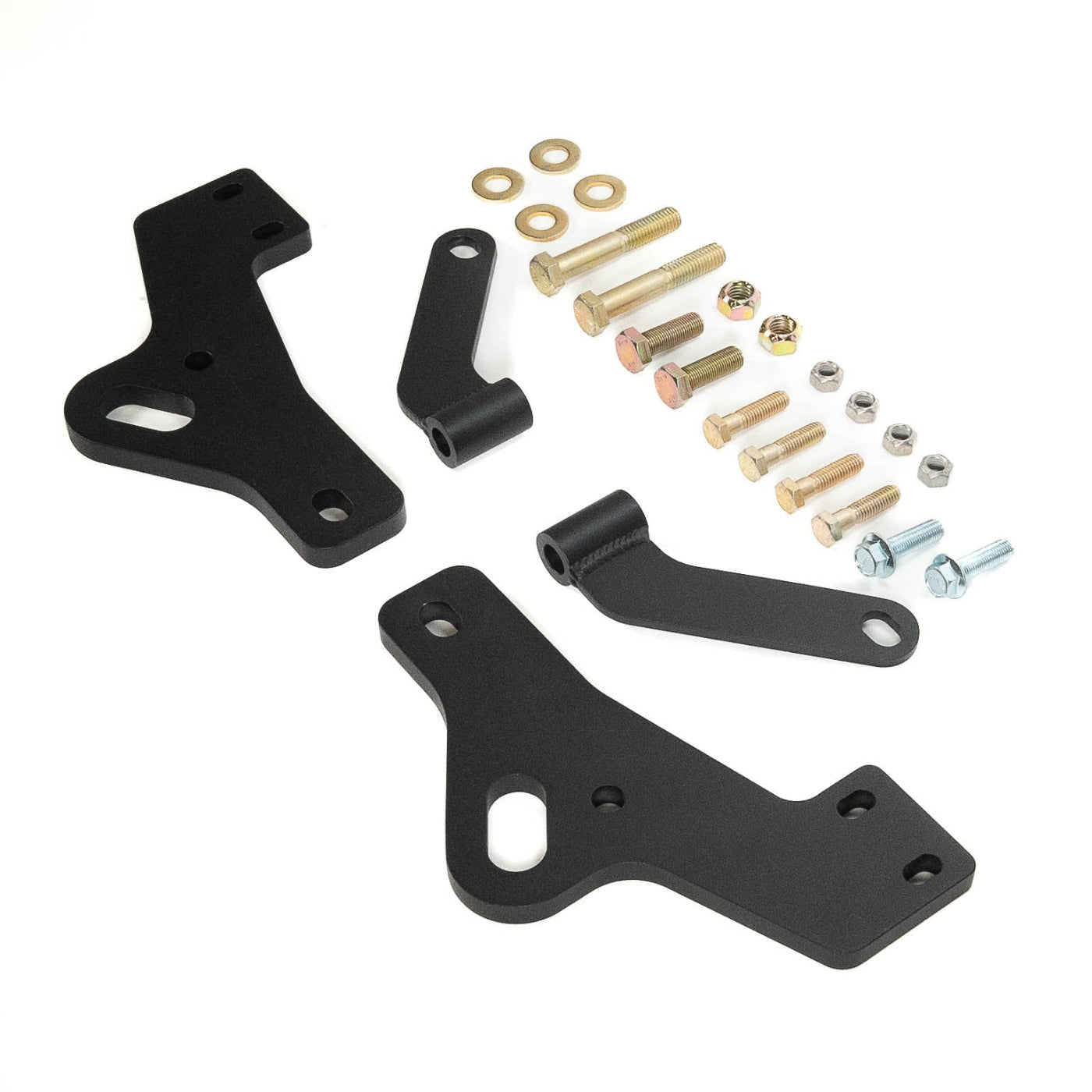 '10-23 Toyota 4Runner SDHQ Built Winch Mount Support Bracket Upgrade Kit display of included parts and hardware