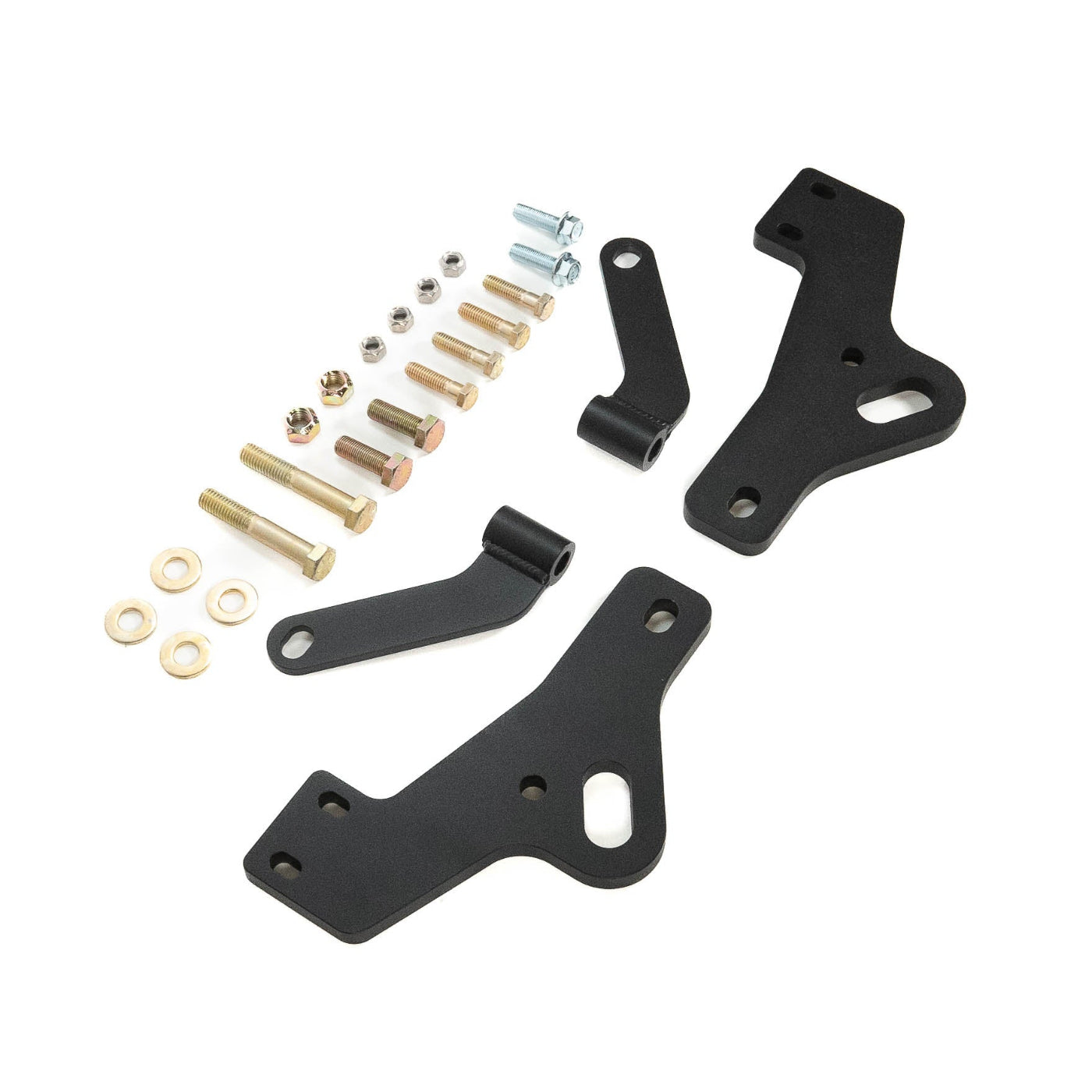 '10-23 Toyota 4Runner SDHQ Built Winch Mount Support Bracket Upgrade Kit display of included parts and hardware