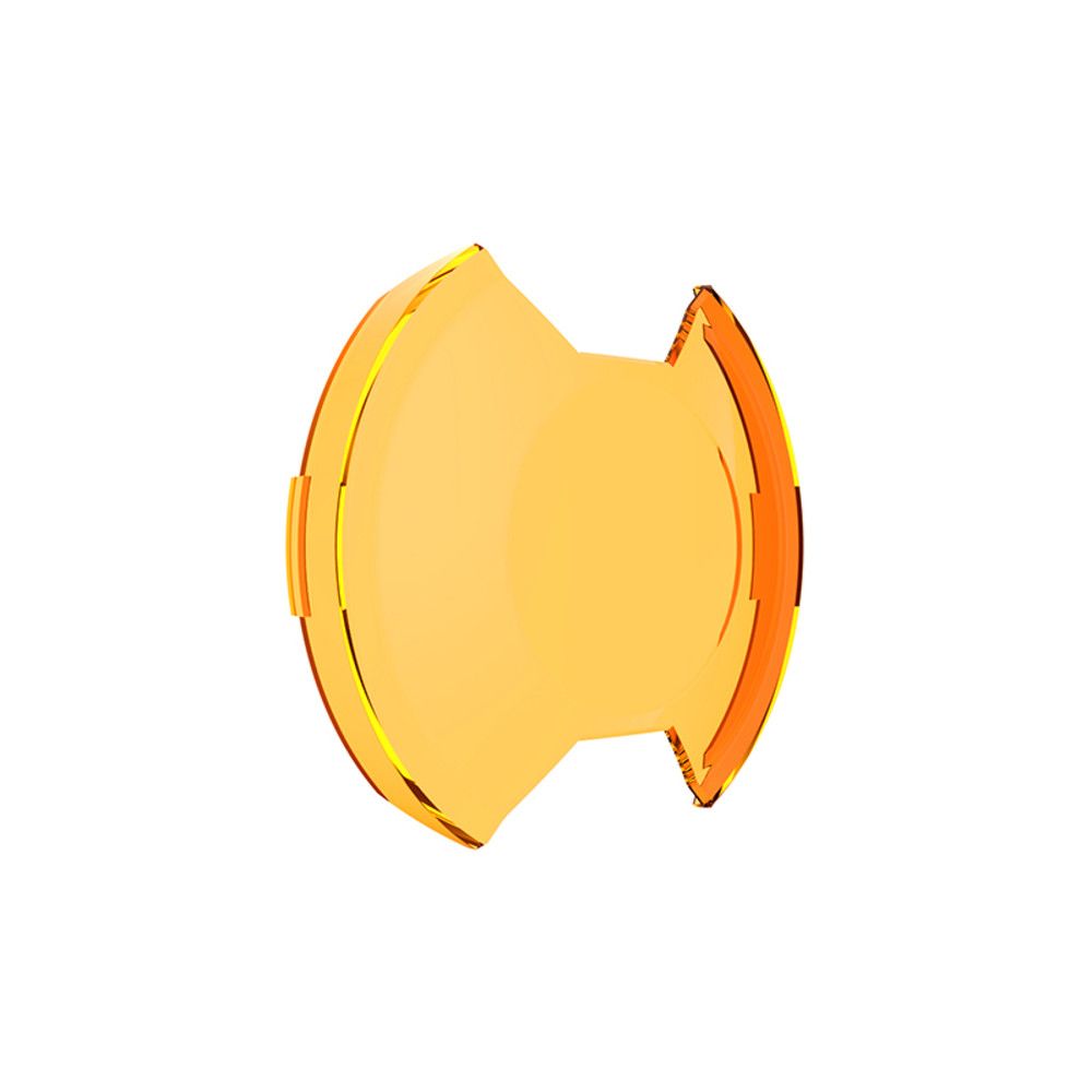 KC HiLites 6" SlimLite LED - Light Shield – Amber Front View