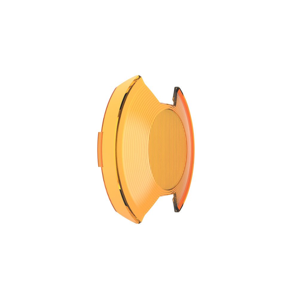 KC HiLites SlimLite 6" Light Shield - Spread Beam – Amber Front View