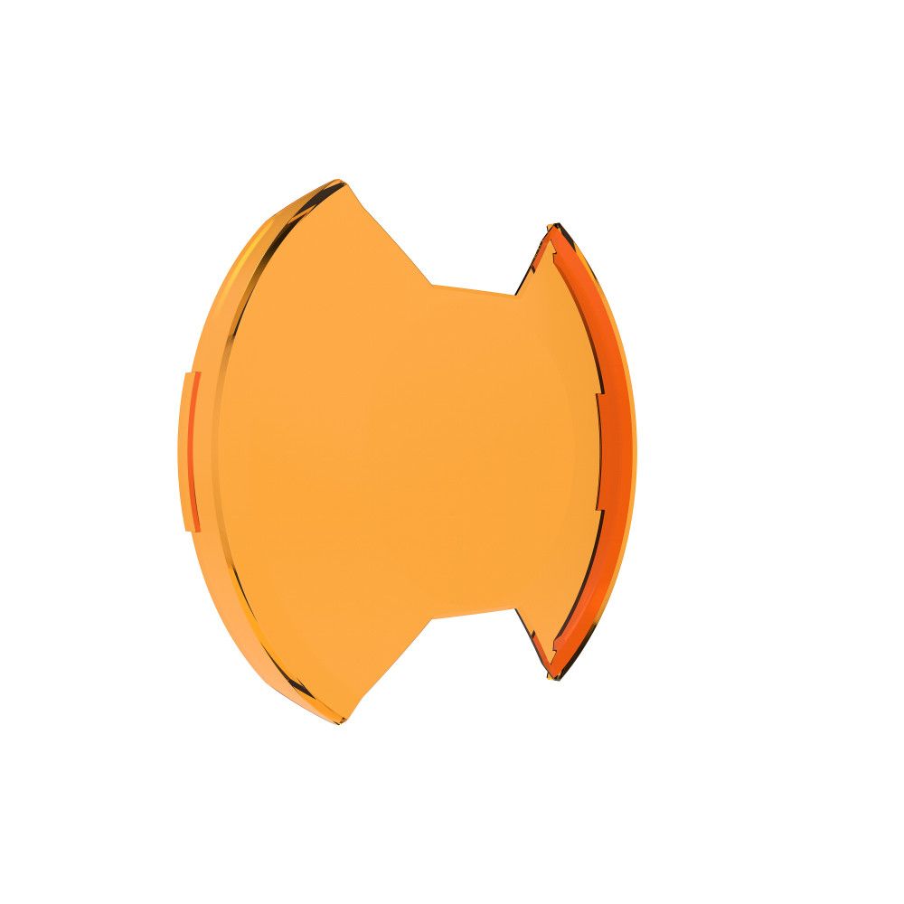 KC HiLites SlimLite 8" LED - Light Shield – Amber Front View