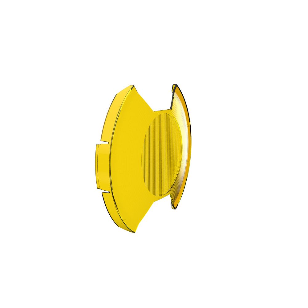 KC HiLites SlimLite® 8" LED - Light Shield - SAE Driving - Selective Yellow Front View