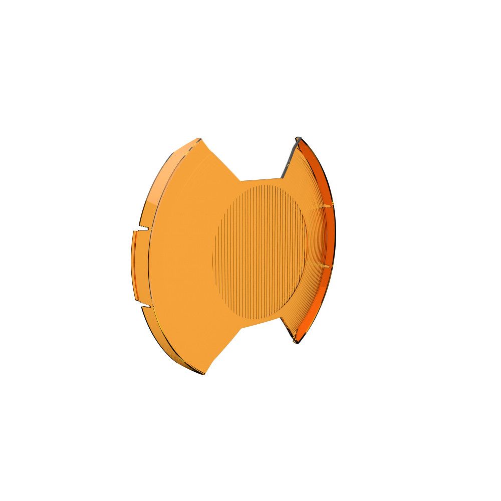 KC HiLites SlimLite 8" LED - Light Shield - Driving – Amber Front View