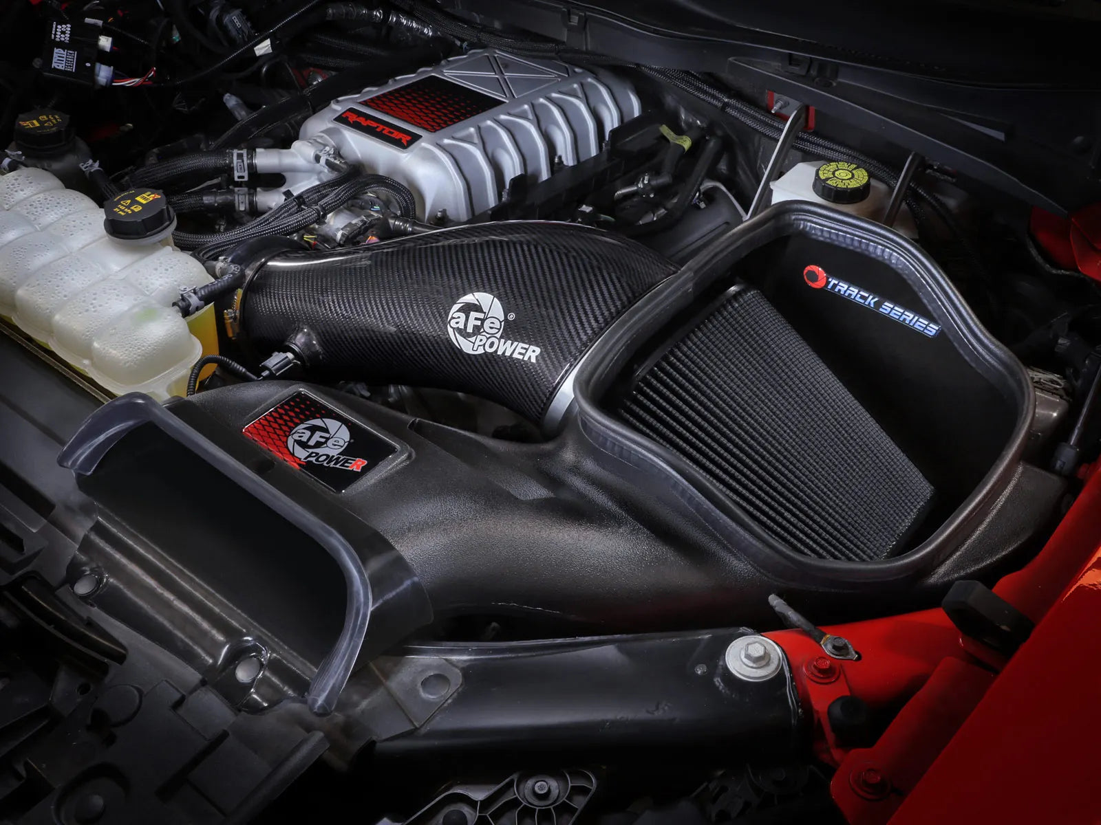 2023+ Raptor R Track Series Carbon Fiber Cold Air Intake System Front View