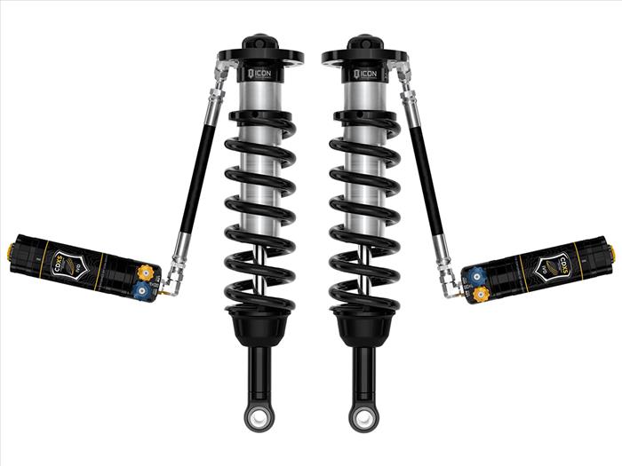 ICON 2024 Toyota Tacoma, V.S. 2.5 Series Coilover Kit, Remote Reservoir w/ CDXS, Pair Front View