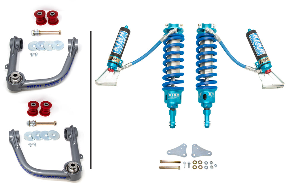 KDSS COMPATIBLE MID TRAVEL LIFT KIT W/ ADJUSTABLE COILOVER 3.0 INCH DIAMETER FRONT AND REAR SHOCKS - 5TH GEN 4RUNNER