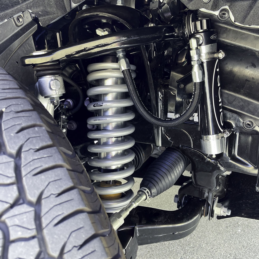 Radflo 2.5 Front Coilover Kit Toyota Tacoma 2024+ With Remote Reservoir 2″ Lift